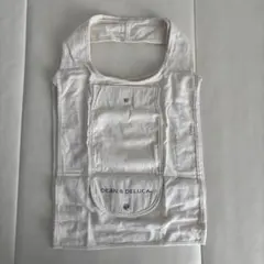 ディーンアンドデルカ 折りたたみエコバッグ エコバッグ コットン素材 白