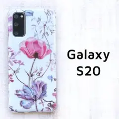 Galaxy S20 5G ケース マグノリア 花 透明