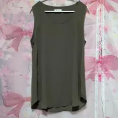 Alma Design カーキ ノースリーブ チュニック