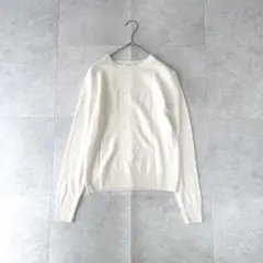 UNIQLO UNIQLO カシミヤ100%クルーネック長袖ニット ホワイト Sのサムネイル