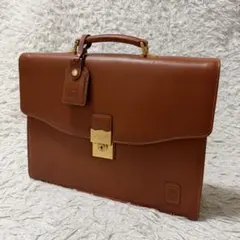 未使用　DAKS ビジネスバッグ　ブラウン　レザーのサムネイル