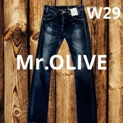 Mr.OLIVE 赤ミミセルビッチ W29ダークブルーデニム ハチノス鬼ヒゲのサムネイル