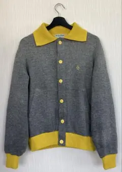 H125 MUNSINGWEAR メンズアウター　Mバイカラー　グレー×イエロー