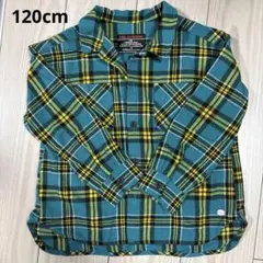 BREEZE 長袖シャツ サイズ120 青・黄チェック