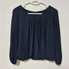 アンタイトル カットソー 長袖 レディース M ネイビー 紺 フォーマル
