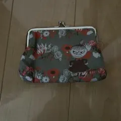 ムーミン 花柄 がま口ポーチ　財布