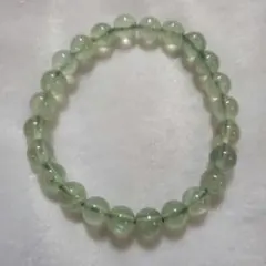 天然石 プレナイト ブレスレット 淡い緑色 透明度抜群❣️