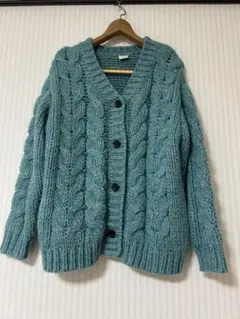 niko and ... 青緑 カーディガン ニット