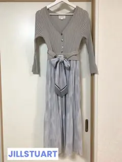 極美品✨ ジルスチュアート リブニット ドッキングワンピース