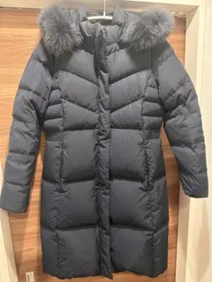 韓国 グースダウン ネイビー ダウンジャケット