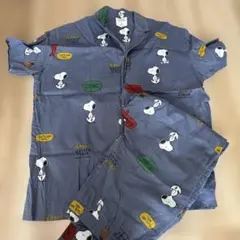 ジェラートピケPEANUTS HOMMEセットアップ　スヌーピー　ネイビー