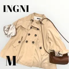INGNI イング　M ベージュ トレンチコート ハーフコート フレアスリーブ