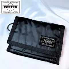 美品 PORTER ポーター カプセルウォレット 三つ折り財布 ブラック