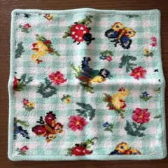 新品未使用品　フェイラー ハイジチェック ハンカチ ペールグリーン