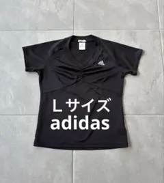 adidas テニス　ウェア　シャツ　Ｔシャツ　トップス　ブラック　黒のサムネイル