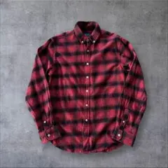 POLO ラルフローレン オンブレチェック 長袖シャツ フランネルシャツ　M