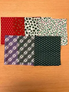 クリスマス生地（27×27cm）7枚セット　はぎれ