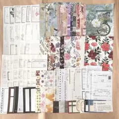 コラージュ素材　メモ・素材紙のみ　おすそ分け　100枚