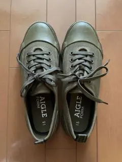 AIGLE RUBBER LOW W モスグリーン スニーカー25.0cmのサムネイル