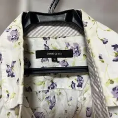 カ*ト様 COMME CA MEN 花柄 七分袖シャツ ホワイト Mのサムネイル