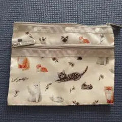 LeSportsac 猫デザイン ポーチ 中型