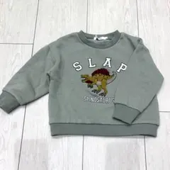 SLAP SLIP　恐竜　スピノサウルス　裏起毛　トレーナー　100