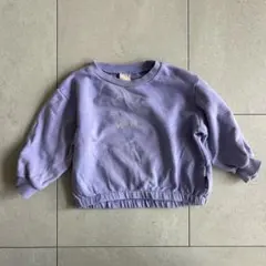 【petit main】トレーナー 100 パープル　猫