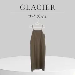 GLACIER チェック柄 サロペット LLサイズ　キャミ　スカート　千鳥