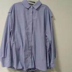 しまむら　mir... x momo オーバーサイズシャツ ストライプ　L