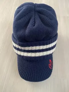 マスターバニー ネイビー ニット帽 フリーサイズ ゴルフ