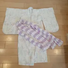 女の子用浴衣 帯セット 着物 カップケーキ柄110cm