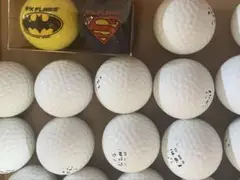 Six Flags バットマン＆スーパーマンゴルフボール　中古ゴルフボールセット