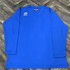 SC275 lotto 青 長袖 Vネック アンダーシャツ 160