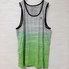 ハーレー タンクトップ Uネック ノースリーブ 杢 グラデーション L 緑 綿のサムネイル