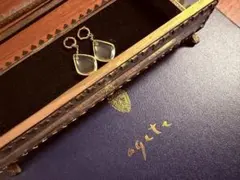 agete K10 ダイヤモンドイヤリング /レモンクォーツチャームセットのサムネイル
