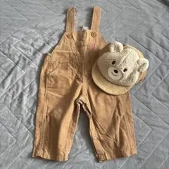 HOT BISCUITS ミキハウス ロンパース コーデュロイ 秋冬 キャップ