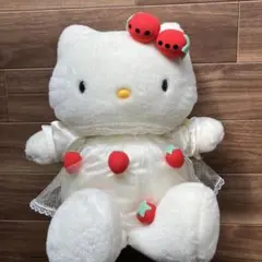 キティちゃん　BIGぬいぐるみ　苺レースドレス　平成レトロ　Sanrio