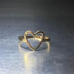 ヴィンテージ　デザイン　リング　ゴールド　15号　ハート　シンプル