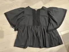 美品Samansa Mos2 黒半袖トップスF