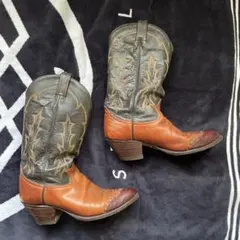 D378◆メキシコ製【トニーラマ/Tony Lama】ウエスタンブーツ*ワイズ細め*茶/ブラウン*レディース*8.5B/26㎝ トニーラマ TONY LAMA ウエスタンブーツ メンズ カウボーイ