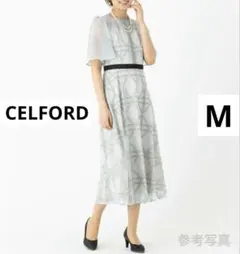 週末限定値下げ新品 CELFORD ノースリーブワンピース 白 ゴルフウェア