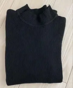美品☆paycloset☆プチハイネック リブニット☆ブラック☆タイト