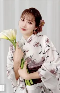 GRL 三上悠亜 3点セット2Way花柄セパレート浴衣