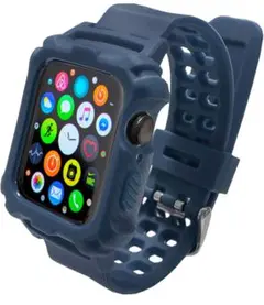 高級 アップルウォッチ バンド 化粧箱付き 42mm 44mm ブルー