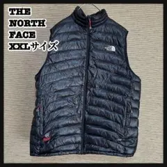 【ノースフェイス】ダウンベスト　サミット　刺繍　黒ブラック　ワンポイントE2