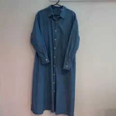 ユニクロUNIQLOロングシャツワンピース Мサイズ