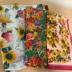 Kenzo 花柄ハンカチ 3枚セット