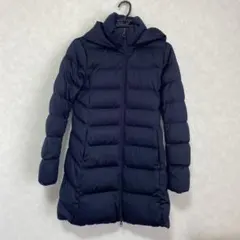 UNIQLOネイビー フード付き ダウンジャケット Mサイズ