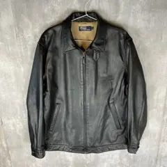 【90's】Polo Ralph Lauren レザージャケット　スイングトップ