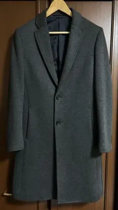 SUIT SELECT チェスターコート グレー ヘリンボーン M - メルカリ